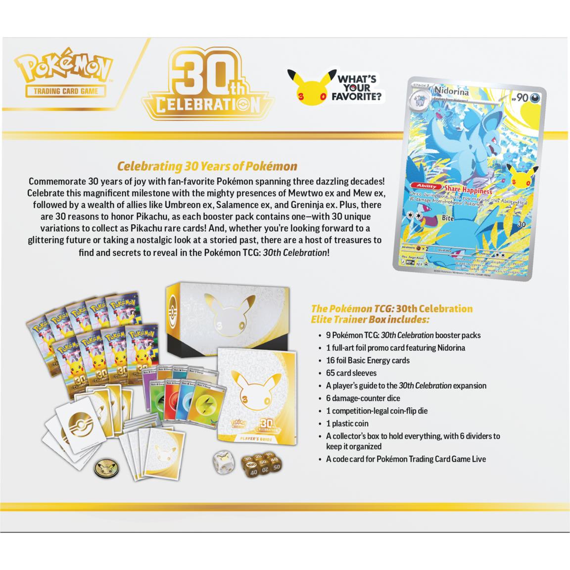 PRE ORDER - Pokemon Trading Card Game: 30th Celebration Elite Trainer Box